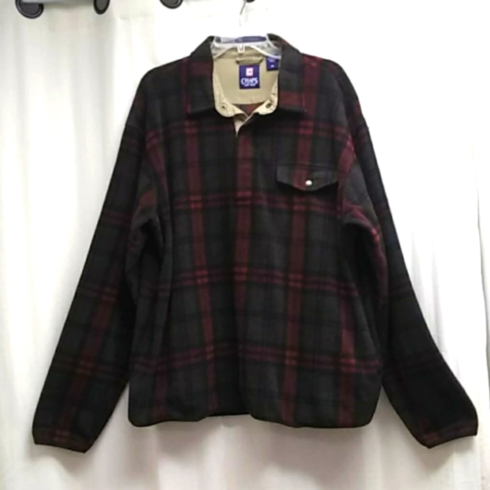 Mens Chaps Flannel Pullover. Size XL